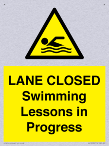 LANE CLOSED Swimming Lessons in Progress